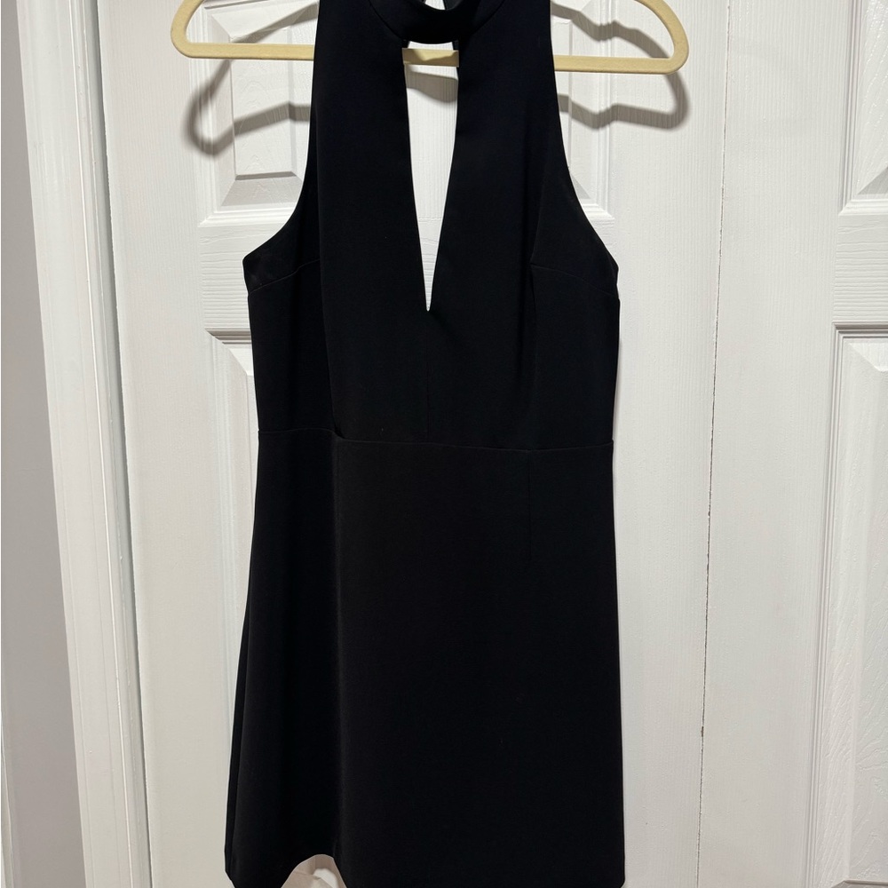 Black Halter Mini Dress
